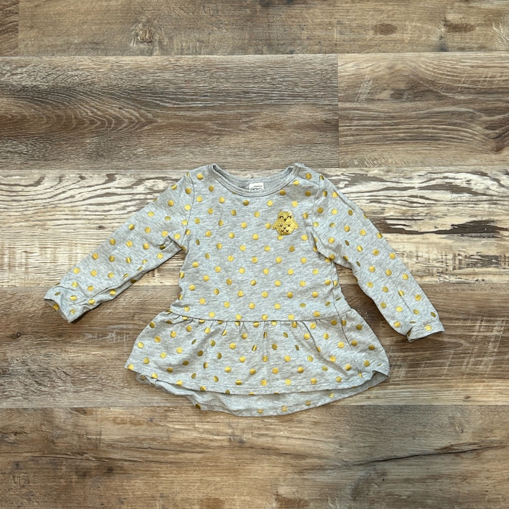 Polka dot long sleeve shirt sz 2T